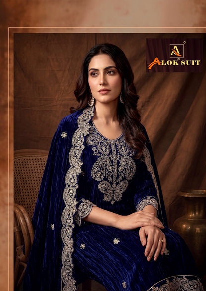 Royal Edition 3 Alok Crush Velvet Suits Manufacturer
