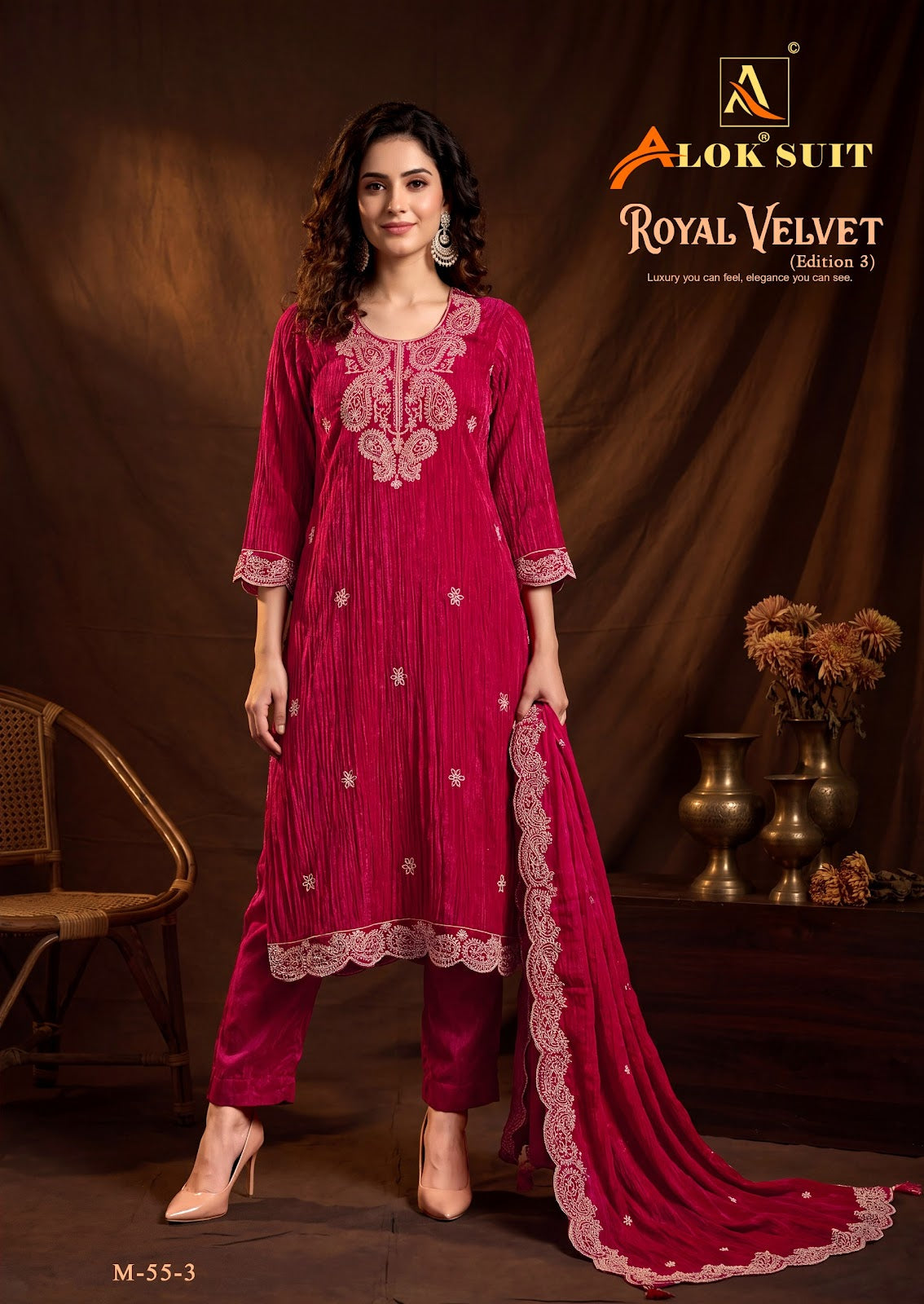 Royal Edition 3 Alok Crush Velvet Suits Manufacturer
