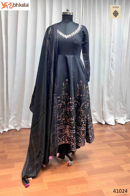 Royal Look 41021-41024 Shubhkala Roman Silk Readymade Suits Supplier