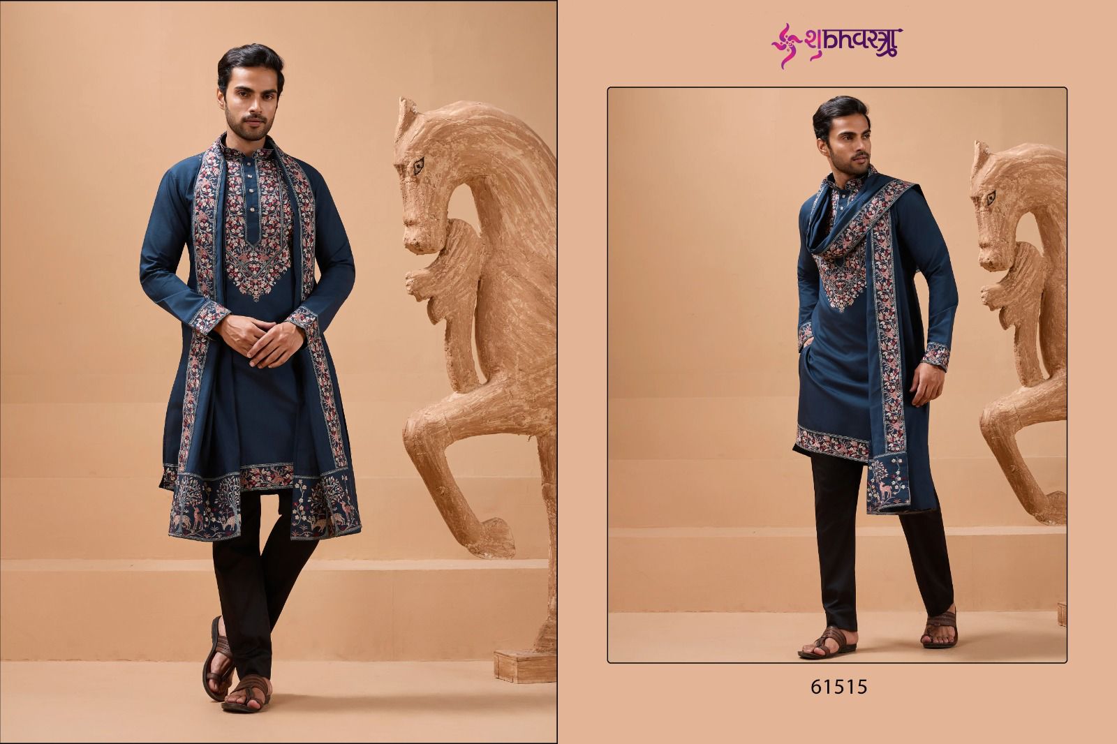 Royal Look Shubhvastra Viscose Silk Mens Kurta Dupatta Wholesaler India