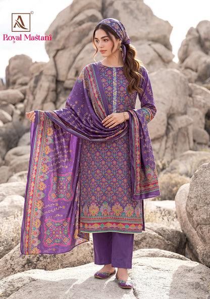 Royal Mastani Alok Viscose Mudaal Karachi Salwar Suits Manufacturer Ahmedabad