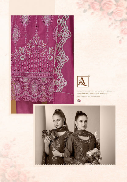 Royal Noor Alok Cambric Cotton Karachi Salwar Suits Supplier India