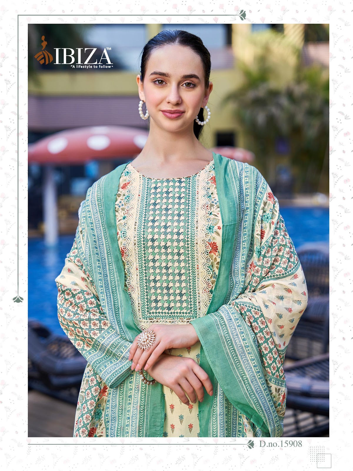 Royal Orchid Ibiza Pure Lawn Pant Style Suits Manufacturer India