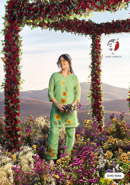 Royal Peacock Af Linen Co Ord Set Exporter India