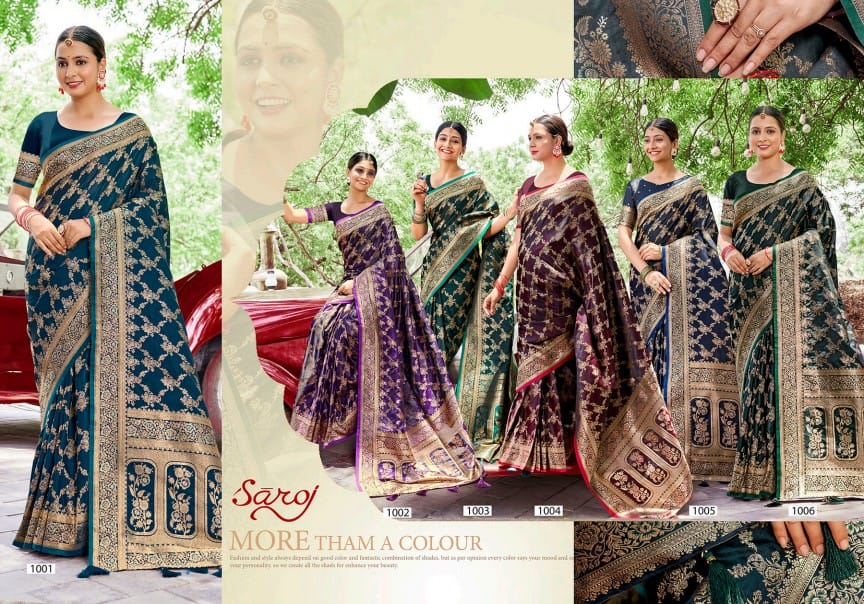 Royal Queen Vol 10 Saroj Satin Silk Sarees Wholesale Rate