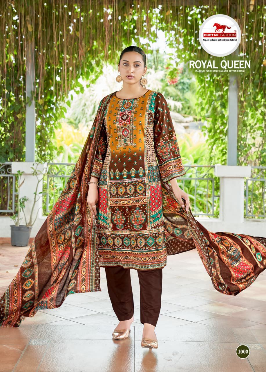 Royal Queen Look Vol 1 Chetak Fashion Cambric Cotton Karachi Salwar Suits Exporter