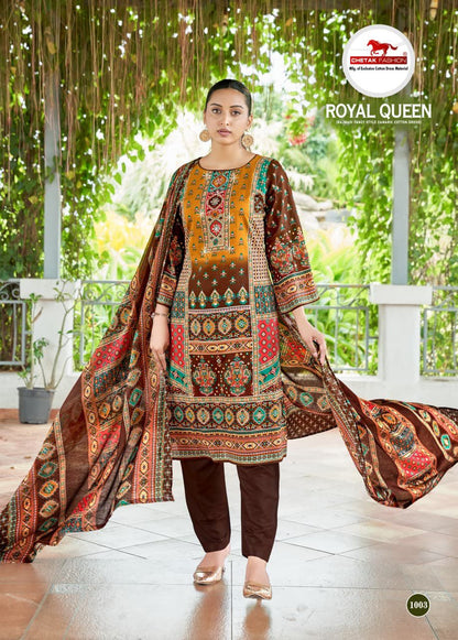 Royal Queen Look Vol 1 Chetak Fashion Cambric Cotton Karachi Salwar Suits Exporter