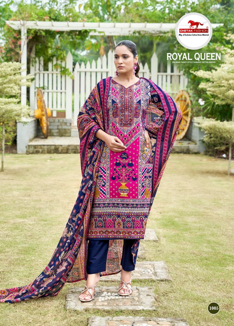 Royal Queen Look Vol 1 Chetak Fashion Cambric Cotton Karachi Salwar Suits Exporter