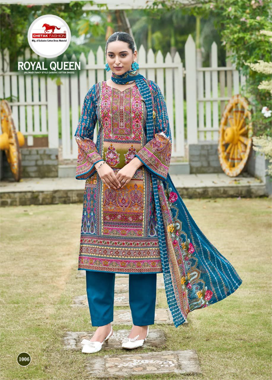 Royal Queen Look Vol 1 Chetak Fashion Cambric Cotton Karachi Salwar Suits Exporter