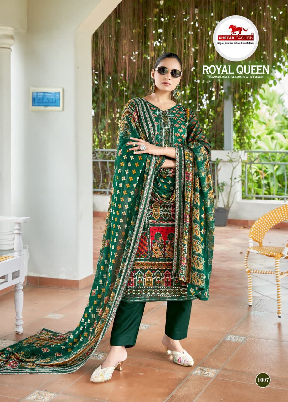 Royal Queen Look Vol 1 Chetak Fashion Cambric Cotton Karachi Salwar Suits Exporter