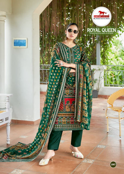Royal Queen Look Vol 1 Chetak Fashion Cambric Cotton Karachi Salwar Suits Exporter
