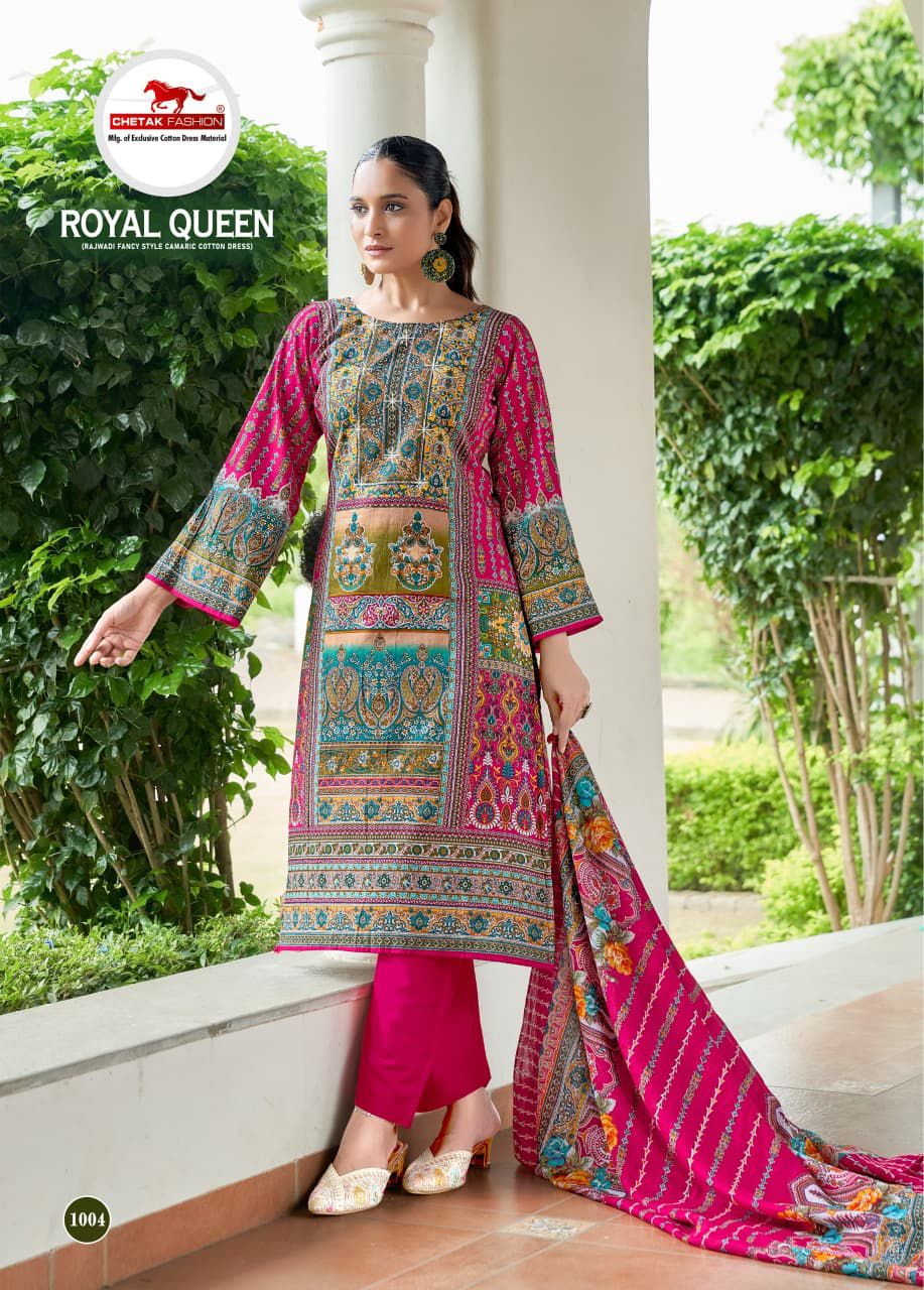 Royal Queen Look Vol 1 Chetak Fashion Cambric Cotton Karachi Salwar Suits Exporter