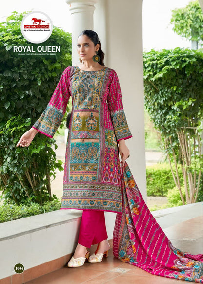 Royal Queen Look Vol 1 Chetak Fashion Cambric Cotton Karachi Salwar Suits Exporter