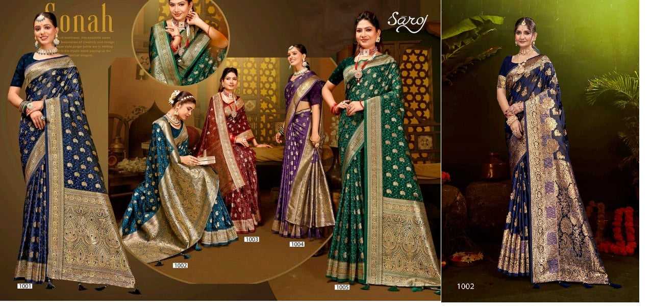 Royal Queen Vol 5. Saroj Satin Silk Sarees Wholesale Price