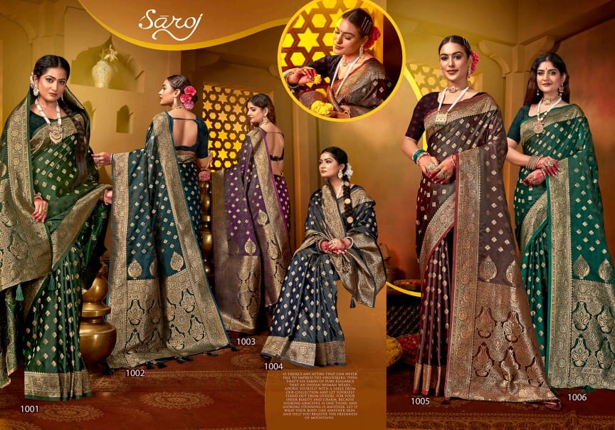 Royal Queen Vol 7 Saroj Satin Silk Sarees Wholesaler Ahmedabad
