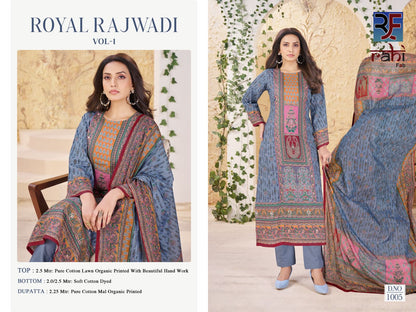 Royal Rajwadi Vol 1 Rahi Fab Cotton Lawn Karachi Salwar Suits Exporter