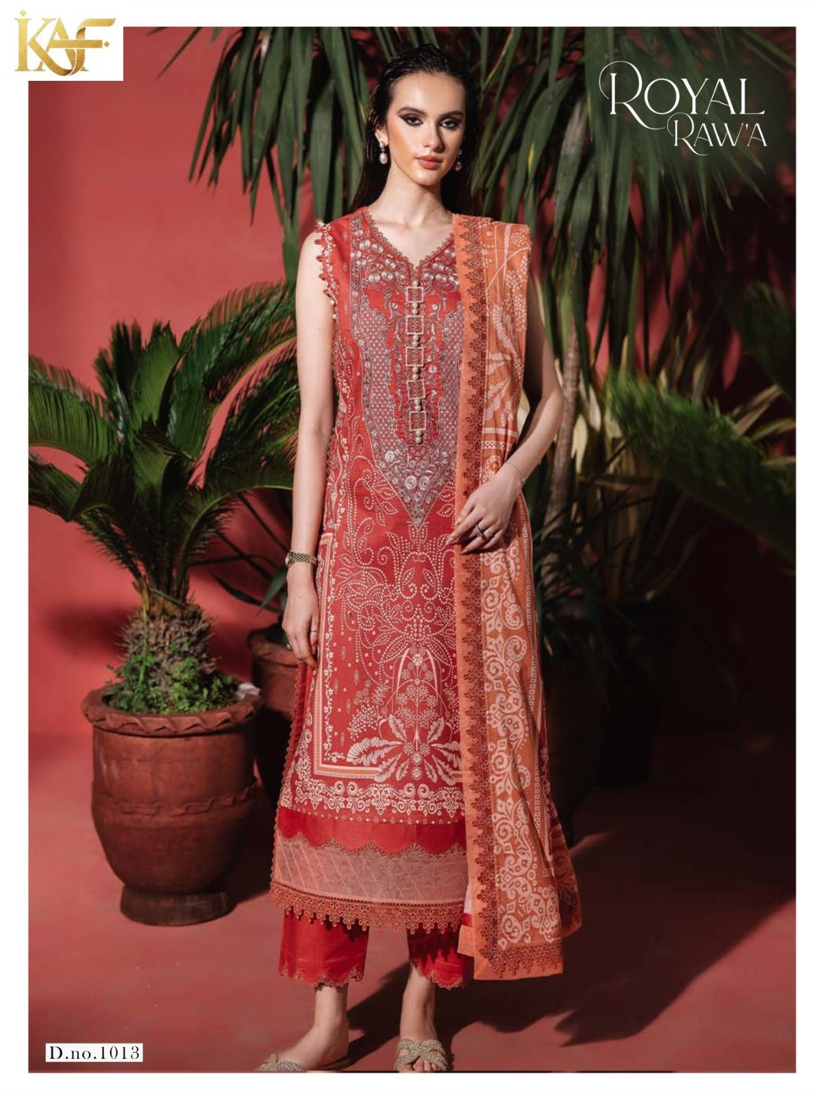 Royal Rawa Vol 1 Kaf Mix Cotton Karachi Salwar Suits Supplier Gujarat