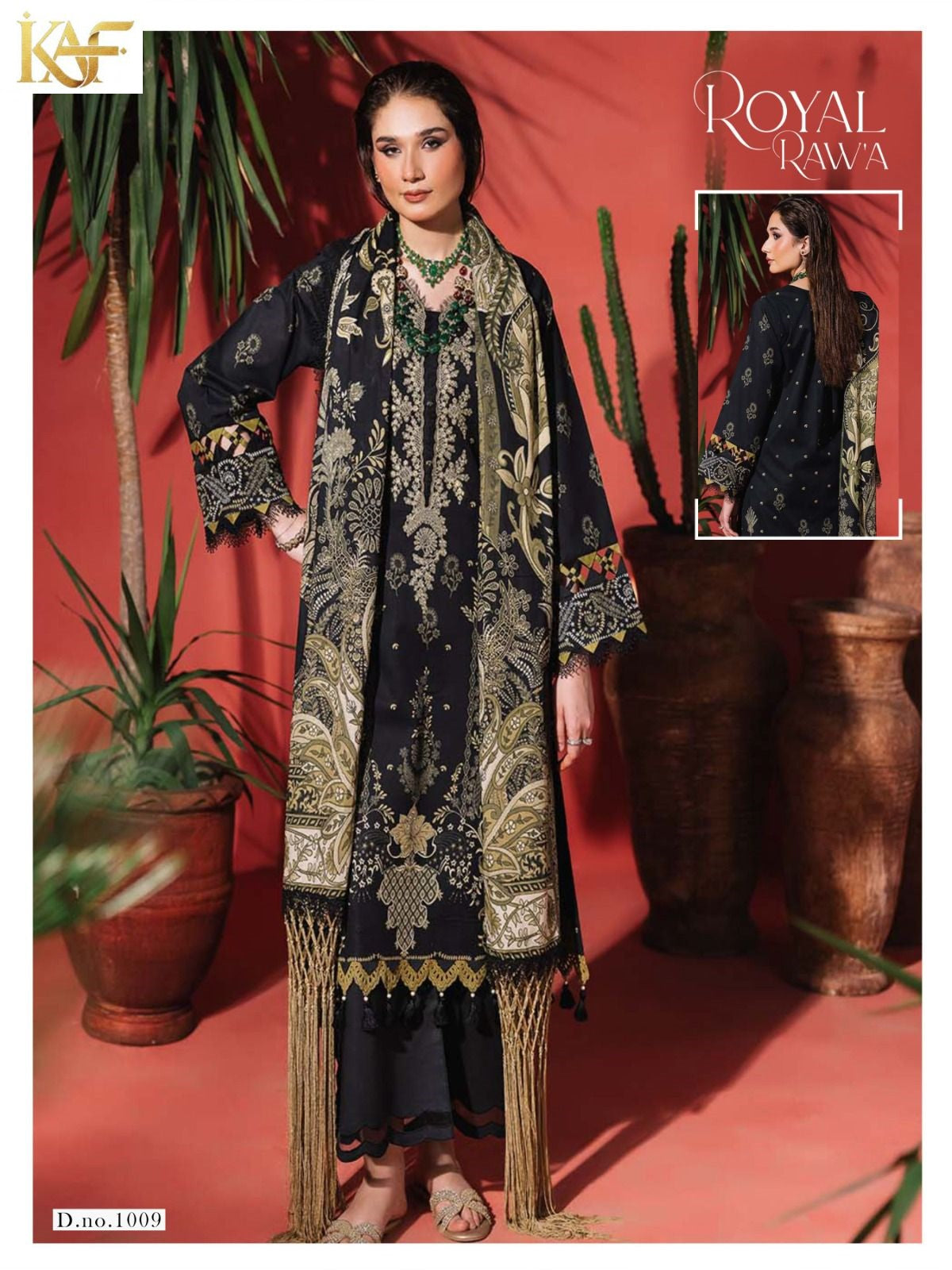Royal Rawa Vol 1 Kaf Mix Cotton Karachi Salwar Suits Supplier Gujarat