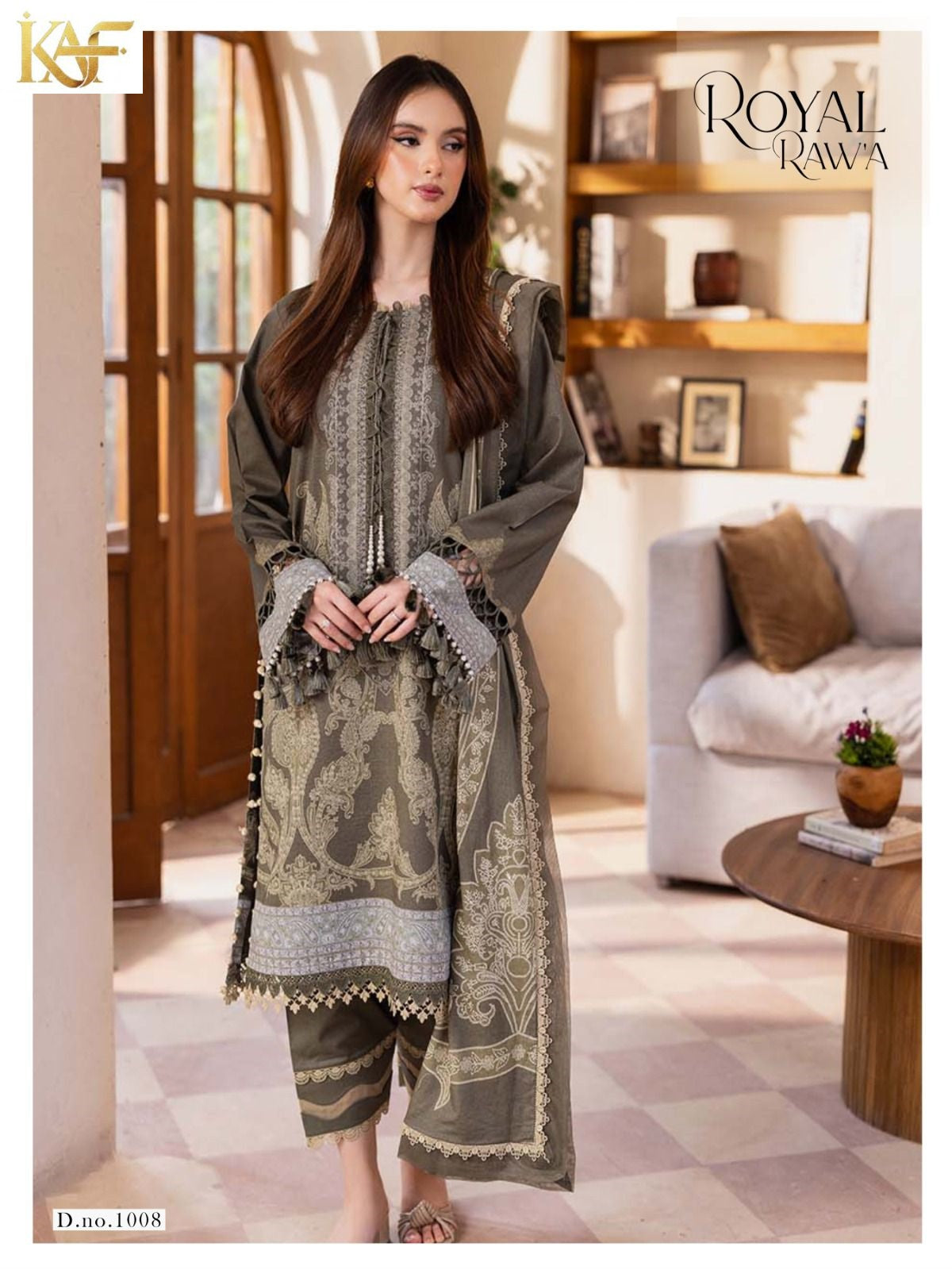 Royal Rawa Vol 1 Kaf Mix Cotton Karachi Salwar Suits Supplier Gujarat