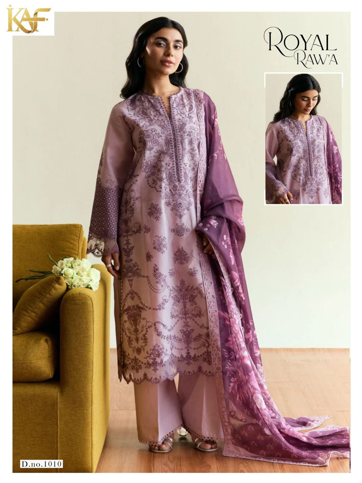 Royal Rawa Vol 1 Kaf Mix Cotton Karachi Salwar Suits Supplier Gujarat