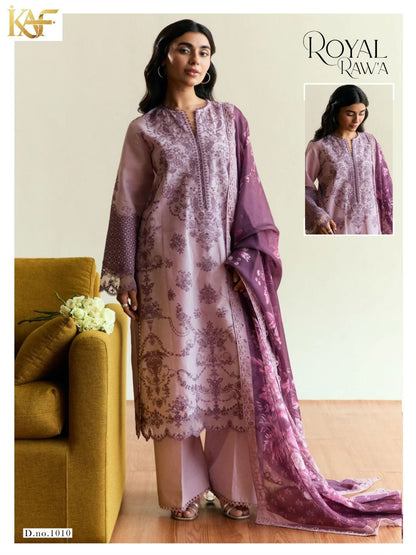 Royal Rawa Vol 1 Kaf Mix Cotton Karachi Salwar Suits Supplier Gujarat