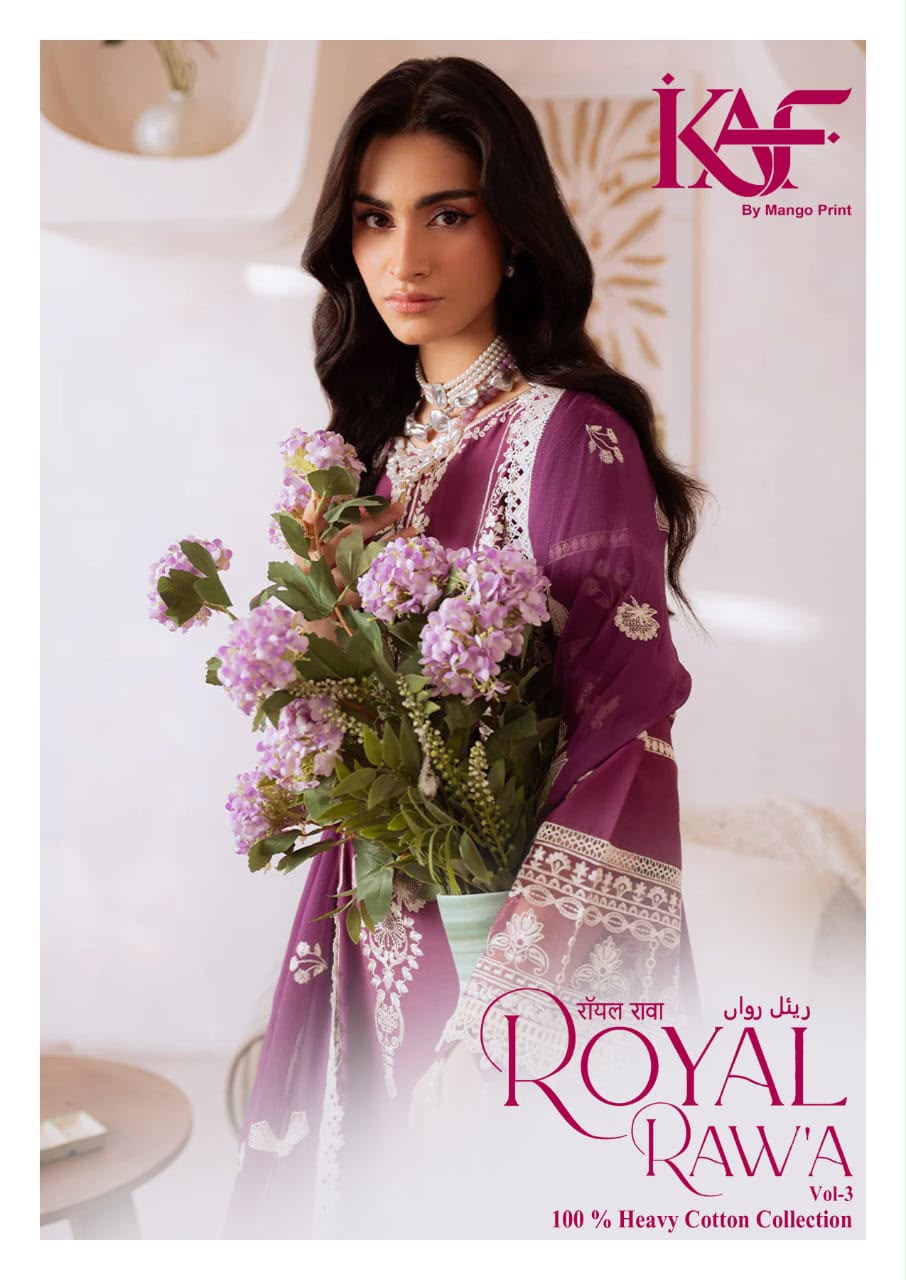 Royal Rawa Vol 3 Kaf Cotton Karachi Salwar Suits Supplier