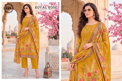 Royal Rose Harshit Fashion Pure Zam Karachi Salwar Suits Wholesale Rate
