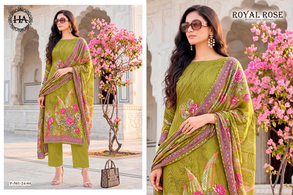 Royal Rose Harshit Fashion Pure Zam Karachi Salwar Suits Wholesale Rate