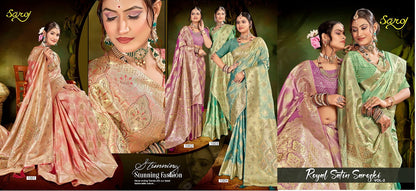 Royal Satin Saroski Saroj Sarees Manufacturer Gujarat