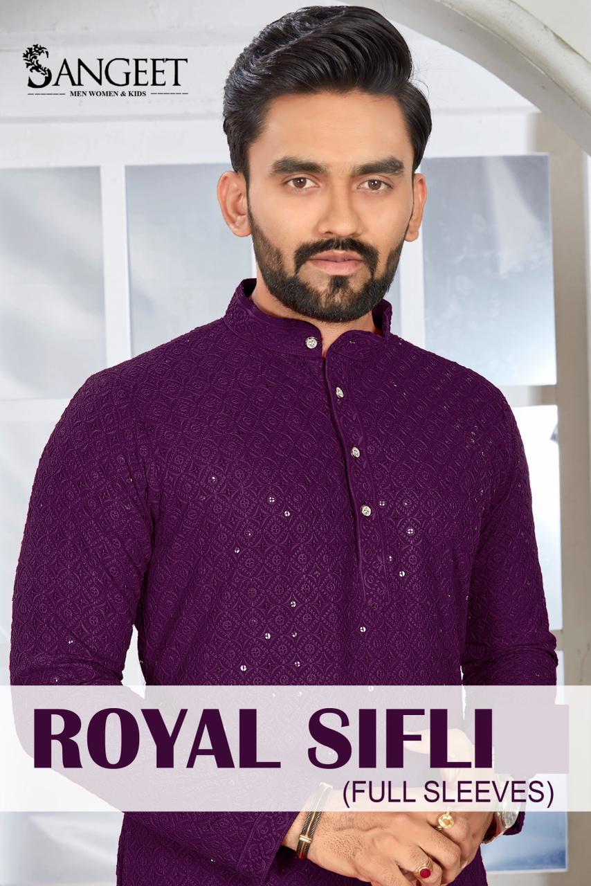 Royal Sifli Long Sangeet Rayon Mens Kurta Manufacturer Ahmedabad