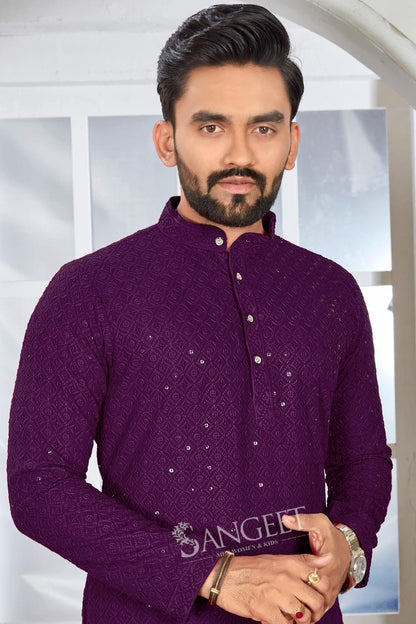 Royal Sifli Long Sangeet Rayon Mens Kurta Manufacturer Ahmedabad