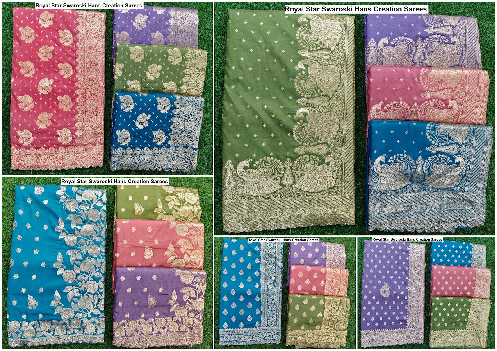 Royal Star Swaroski Hans Creation Banarasi Sarees Supplier India