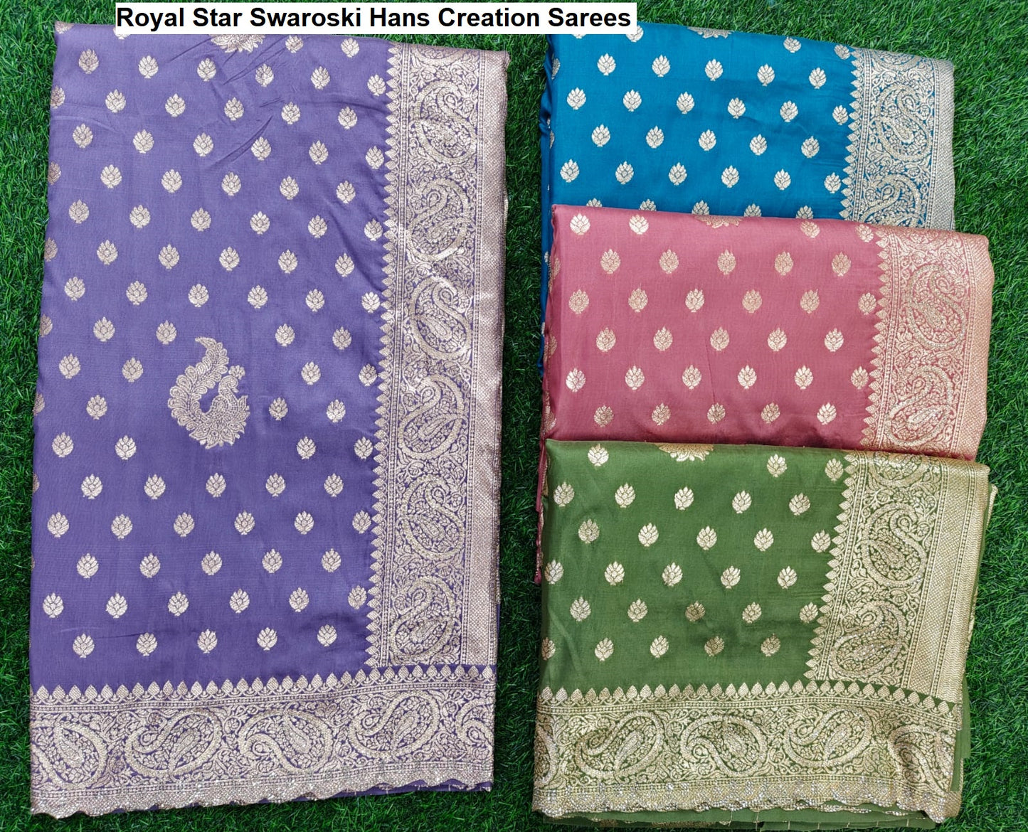 Royal Star Swaroski Hans Creation Banarasi Sarees Supplier India
