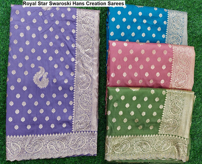 Royal Star Swaroski Hans Creation Banarasi Sarees Supplier India