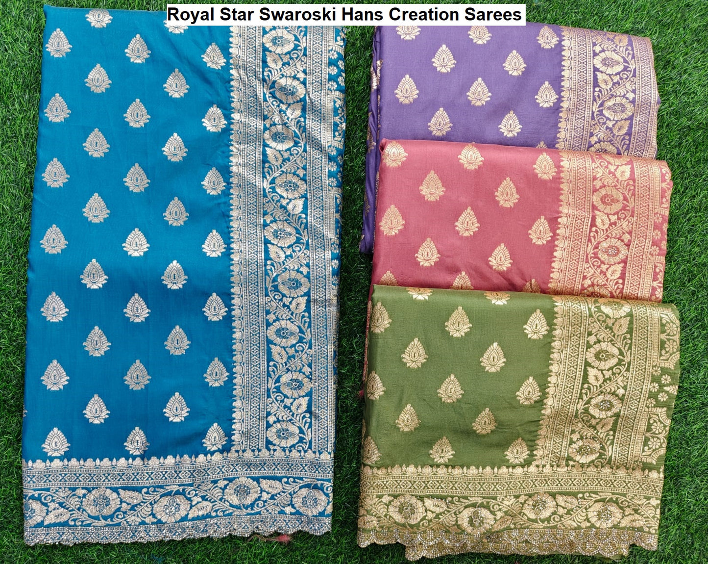 Royal Star Swaroski Hans Creation Banarasi Sarees Supplier India