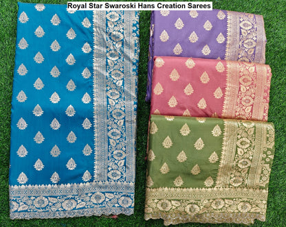 Royal Star Swaroski Hans Creation Banarasi Sarees Supplier India