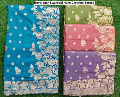 Royal Star Swaroski Hans Creation Banarasi Sarees Supplier India