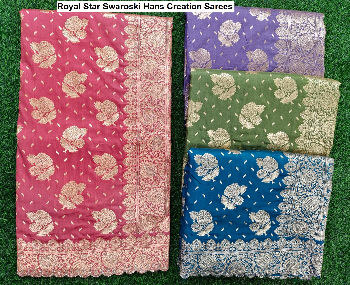 Royal Star Swaroski Hans Creation Banarasi Sarees Supplier India