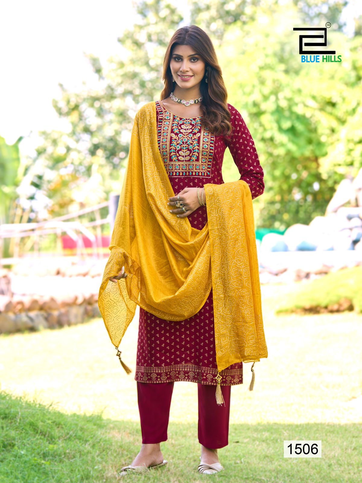Royal Touch Vol 15 Blue Hills Rayon 14Kg Readymade Pant Style Suits Manufacturer India