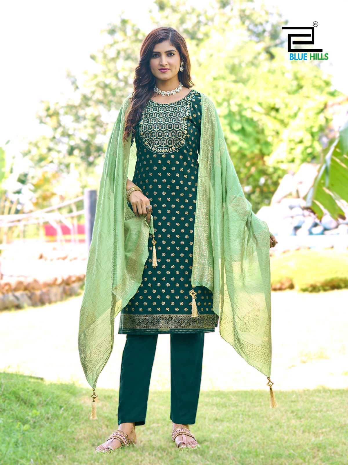 Royal Touch Vol 15 Blue Hills Rayon 14Kg Readymade Pant Style Suits Manufacturer India