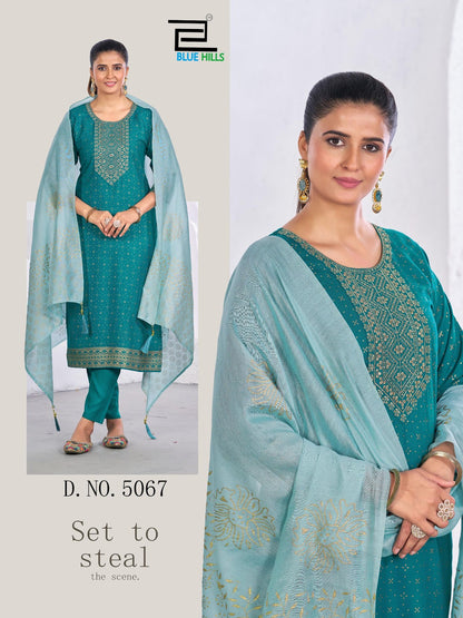 Royal Touch Vol 20 Blue Hills Rayon 14Kg Readymade Pant Style Suits Exporter India