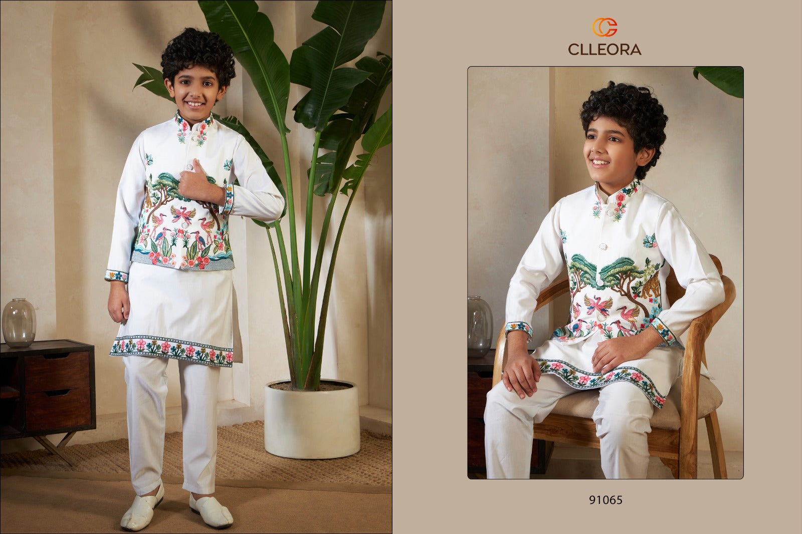 Royal Vantara With Koti Clleora Viscose Silk Boys Kurta Pyjama Exporter India