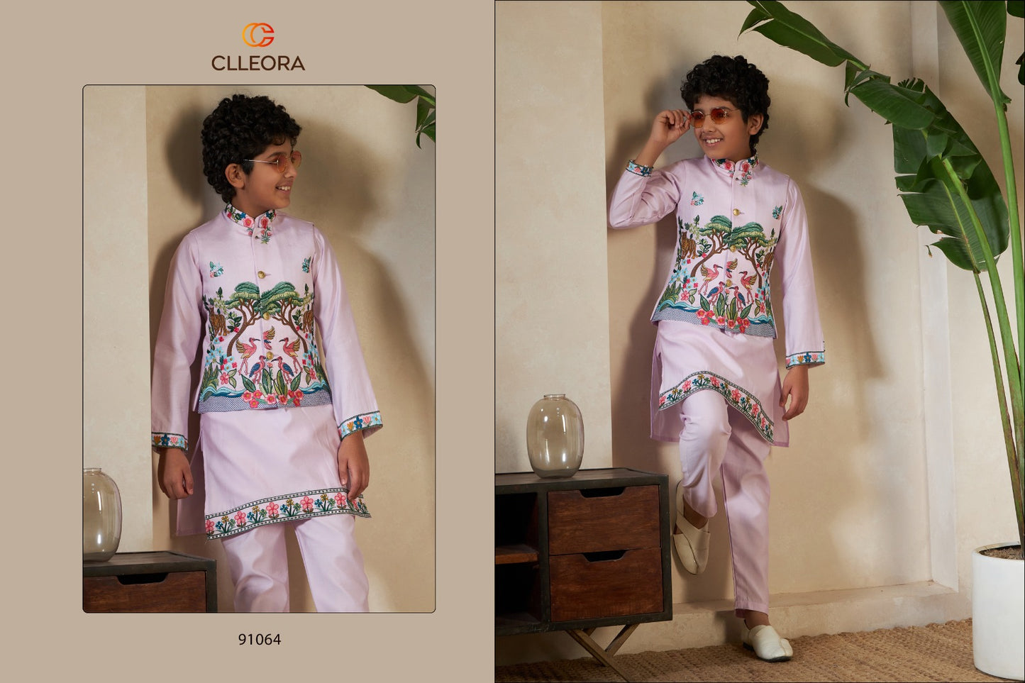 Royal Vantara With Koti Clleora Viscose Silk Boys Kurta Pyjama Exporter India