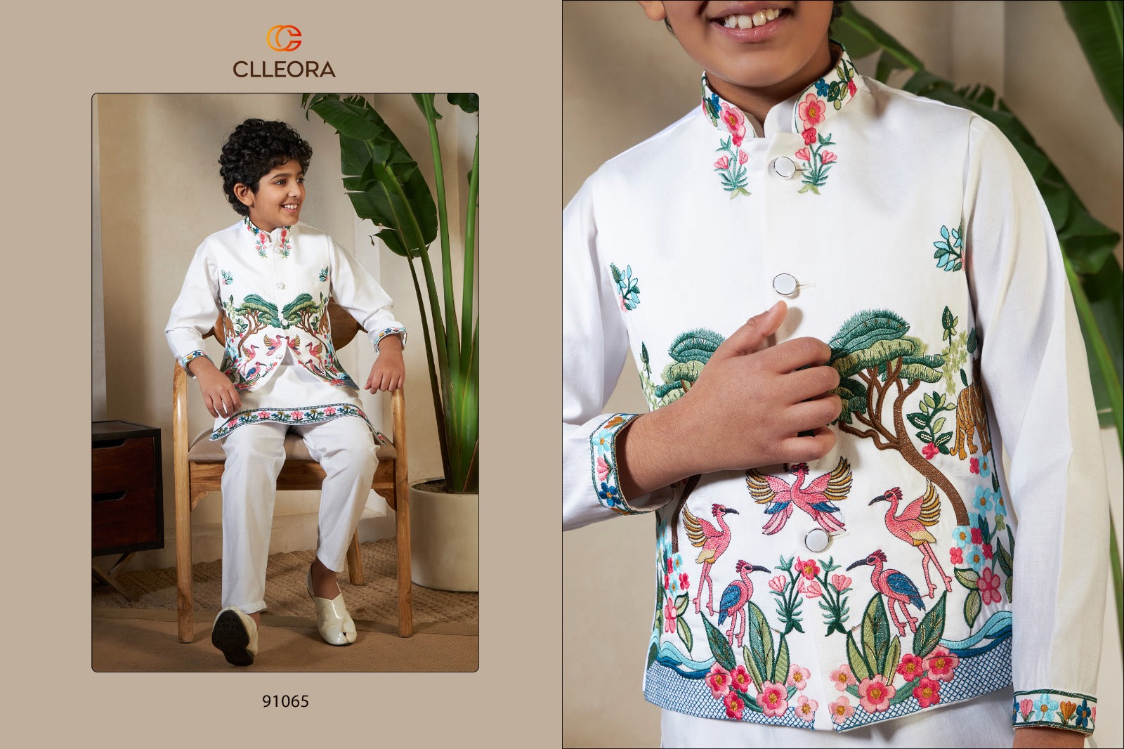 Royal Vantara With Koti Clleora Viscose Silk Boys Kurta Pyjama Exporter India