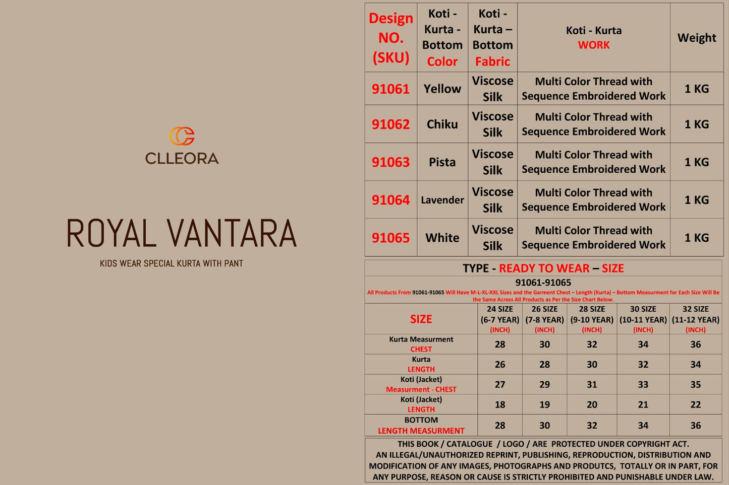 Royal Vantara With Koti Clleora Viscose Silk Boys Kurta Pyjama Exporter India