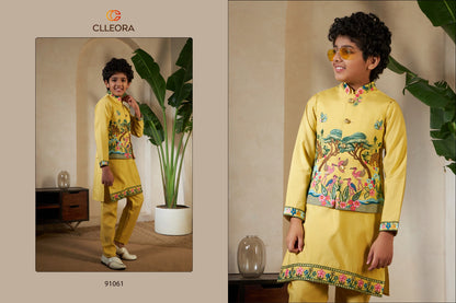 Royal Vantara With Koti Clleora Viscose Silk Boys Kurta Pyjama Exporter India