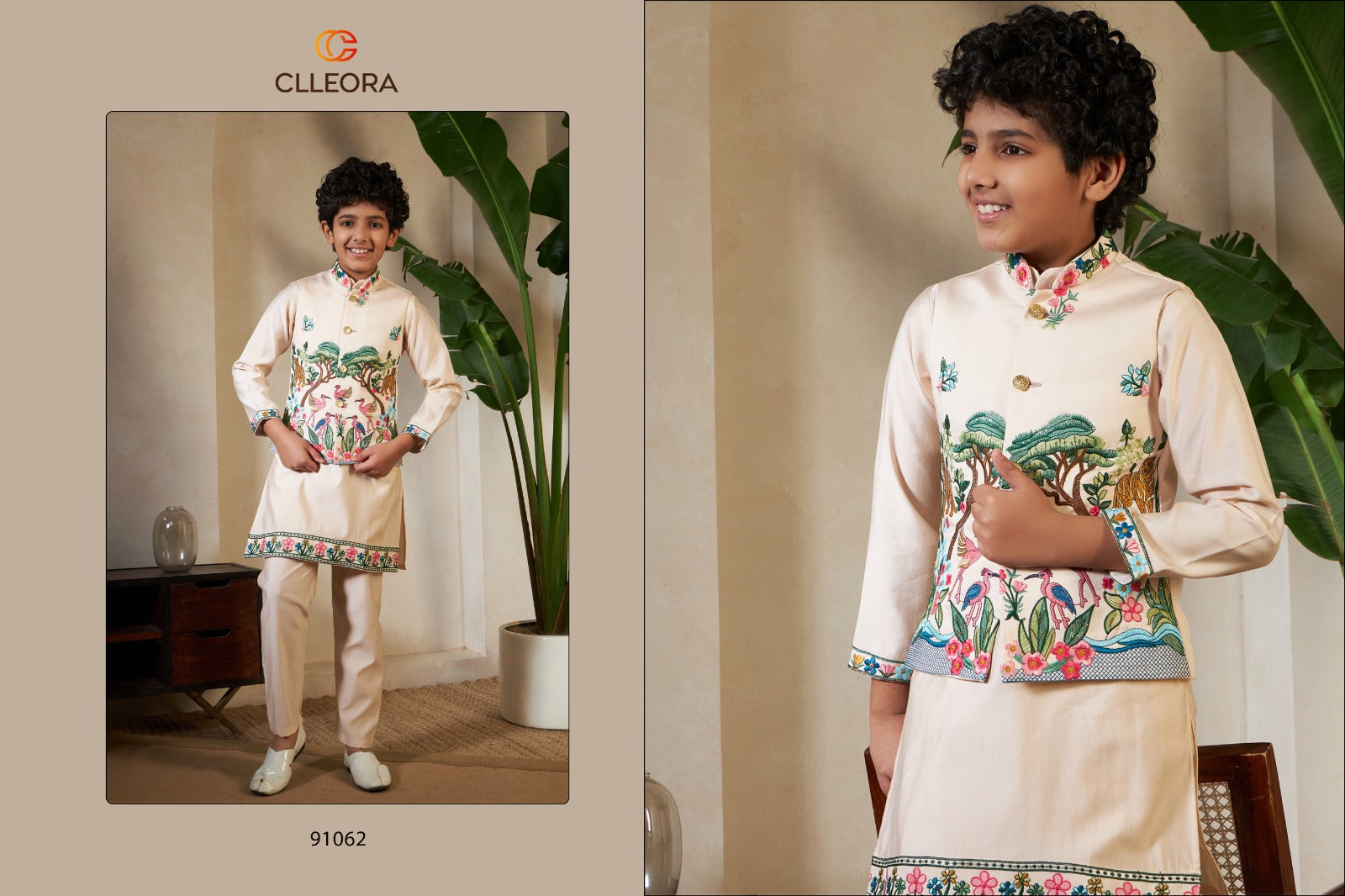 Royal Vantara With Koti Clleora Viscose Silk Boys Kurta Pyjama Exporter India