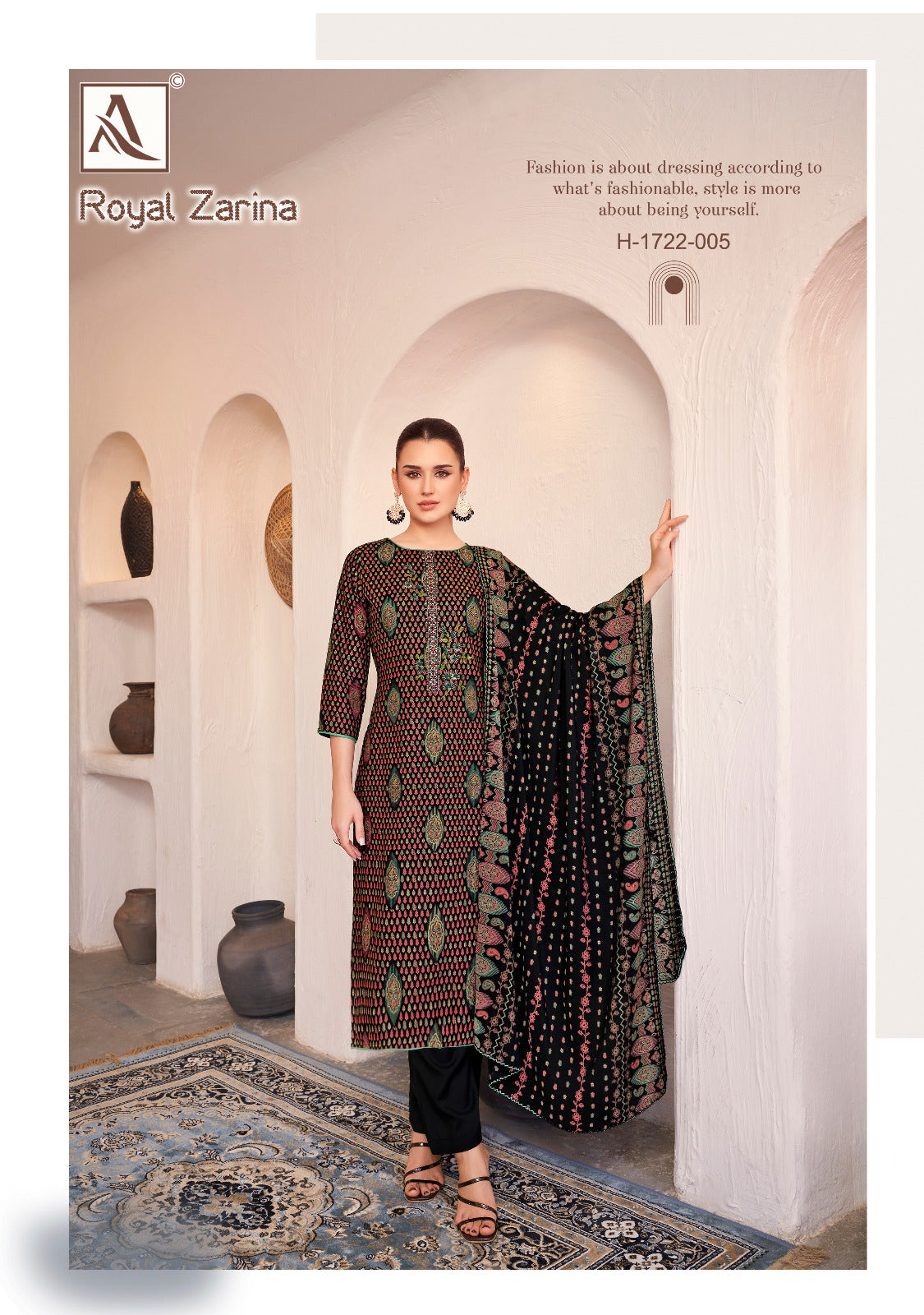 Royal Zarina Alok Viscose Rayon Karachi Salwar Suits Manufacturer India