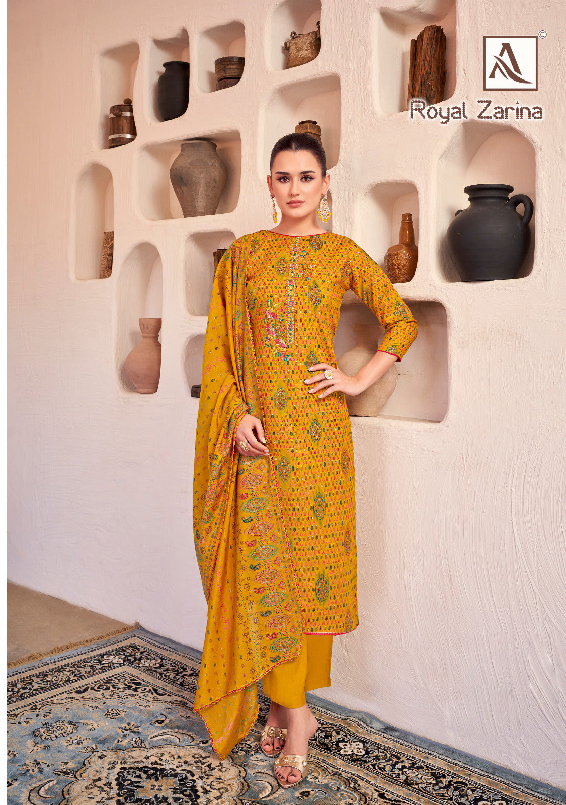 Royal Zarina Alok Viscose Rayon Karachi Salwar Suits Manufacturer India