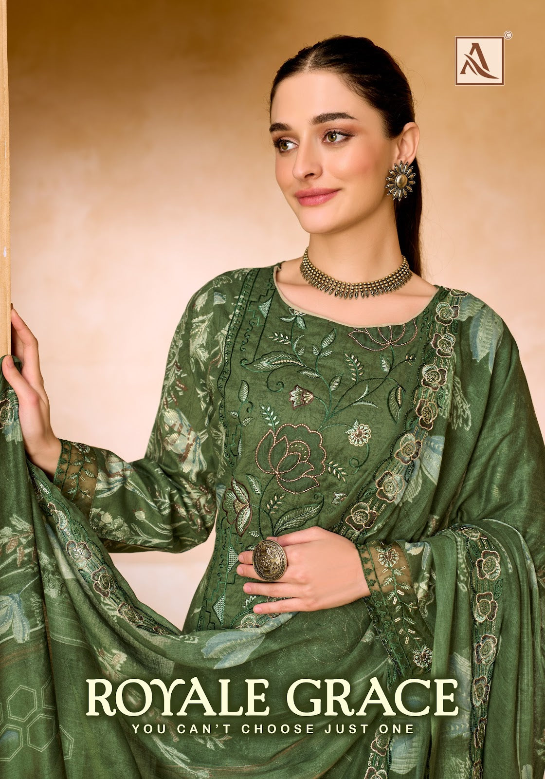 Royale Grace Alok Cambric Cotton Karachi Salwar Suits Manufacturer India
